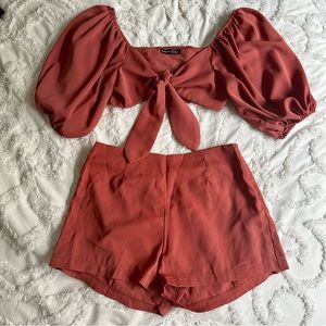 Crop top and shorts set